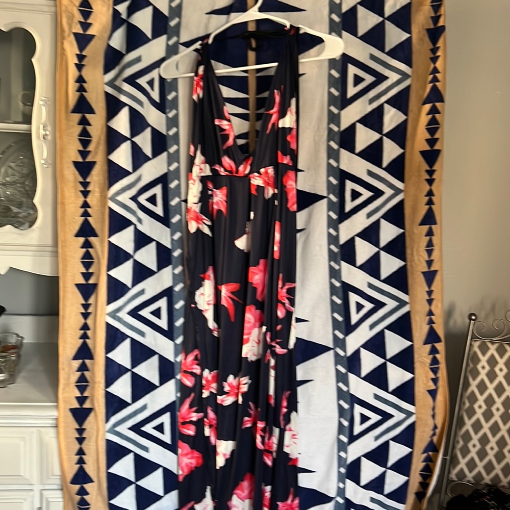 Long navy dress
